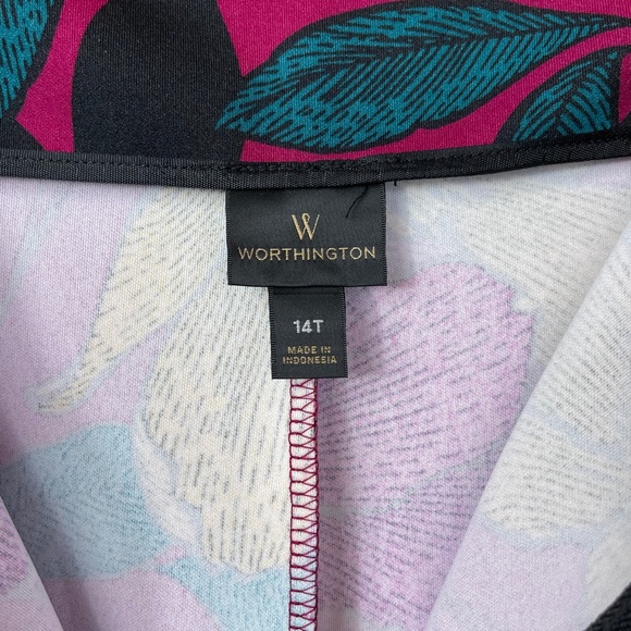 Worthington Floral Pencil Skirt w/ Front Zipper - Picture 6 of 9